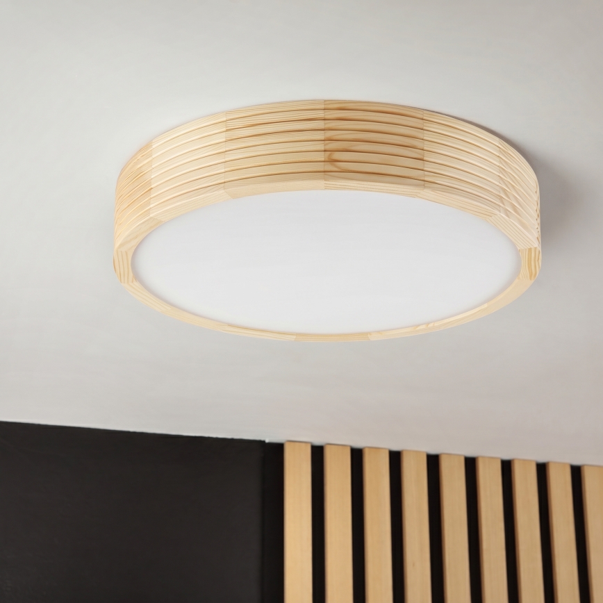 Stropní svítidlo NATURAL MODERN 2xE27/15W/230V pr. 37,5 cm borovice