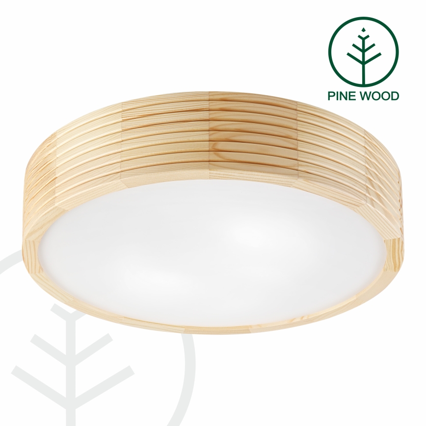 Stropní svítidlo NATURAL MODERN 2xE27/15W/230V pr. 37,5 cm borovice