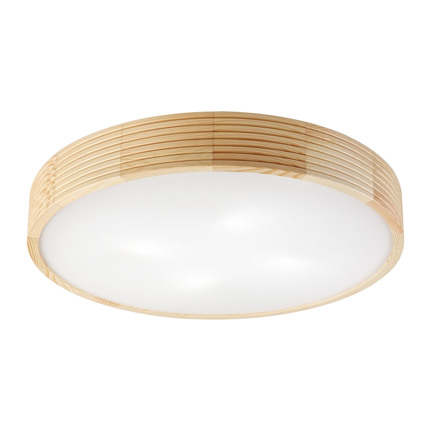 Stropní svítidlo NATURAL MODERN 4xE27/15W/230V pr. 58 cm borovice