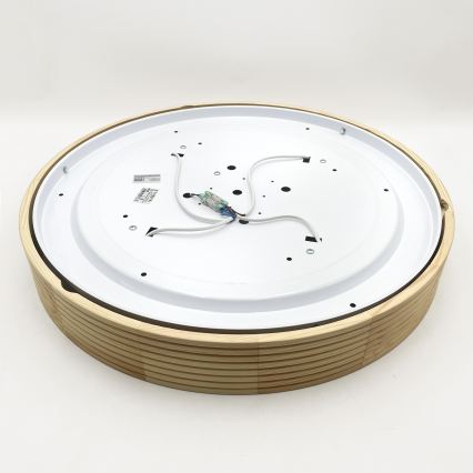 Stropní svítidlo NATURAL MODERN 4xE27/15W/230V pr. 58 cm borovice
