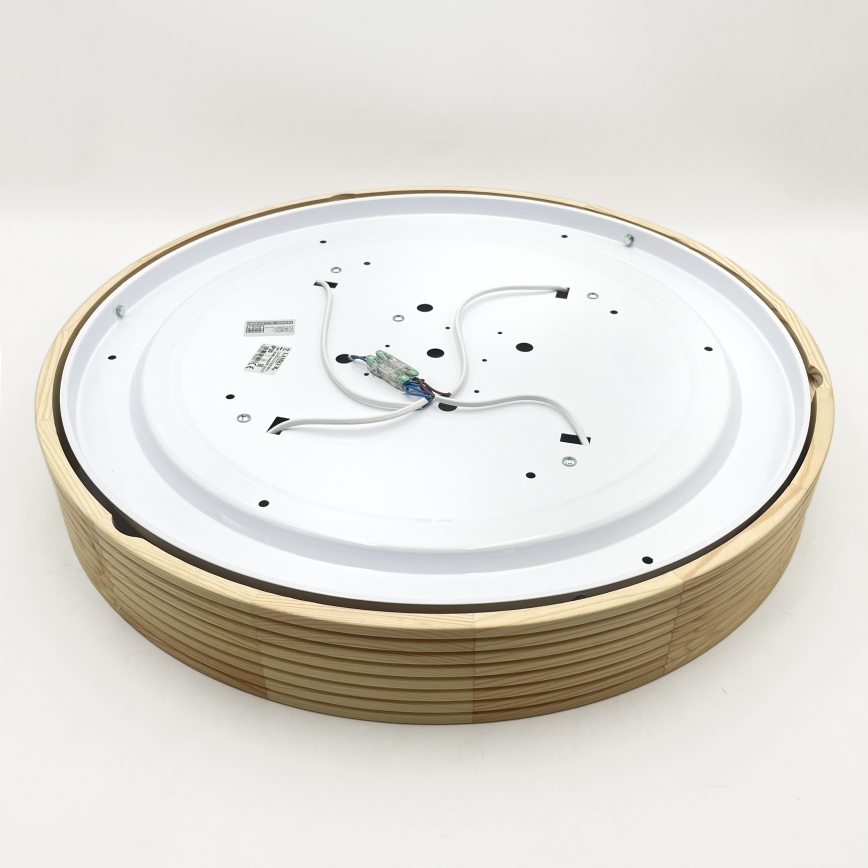 Stropní svítidlo NATURAL MODERN 4xE27/15W/230V pr. 58 cm borovice