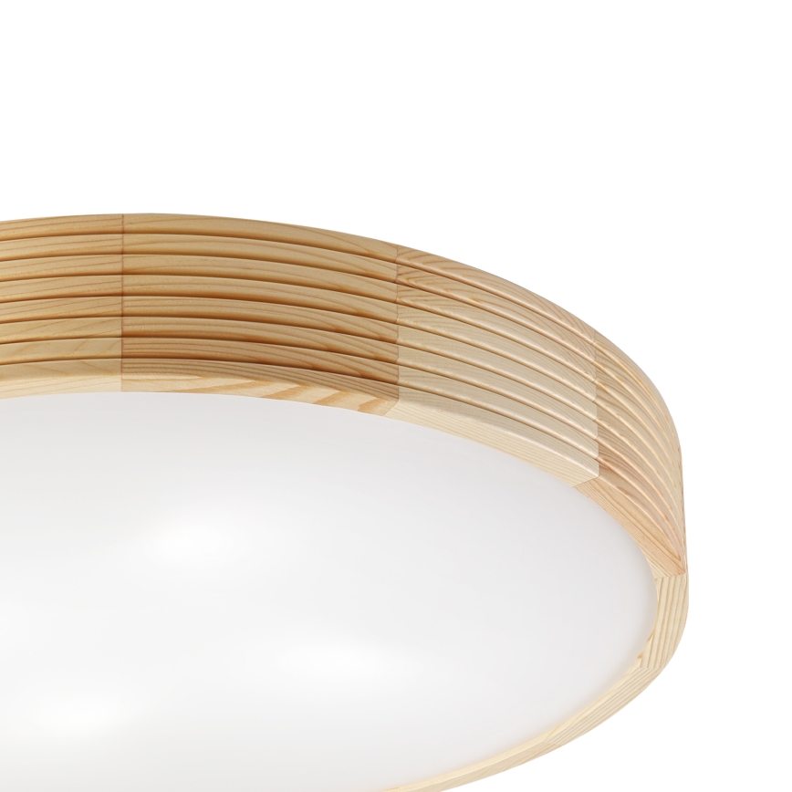 Stropní svítidlo NATURAL MODERN 4xE27/15W/230V pr. 58 cm borovice
