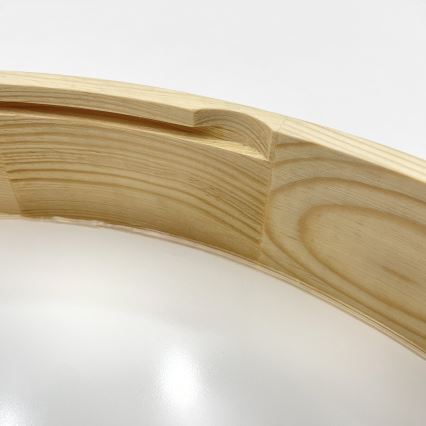 Stropní svítidlo NATURAL MODERN 4xE27/15W/230V pr. 58 cm borovice