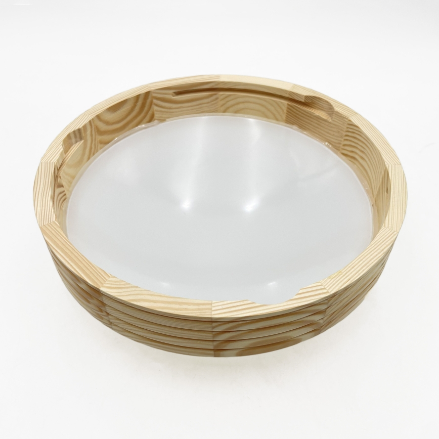 Stropní svítidlo NATURAL MODERN SLIM 1xE27/15W/230V pr. 27,5 cm borovice
