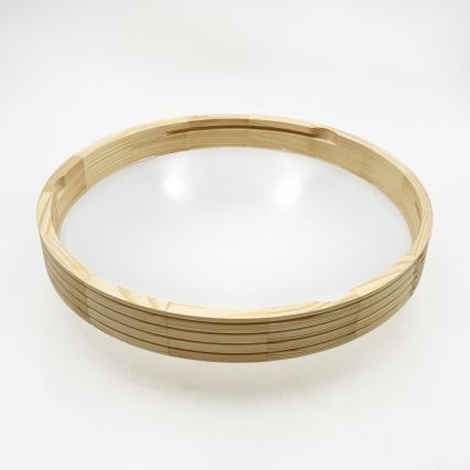 Stropní svítidlo NATURAL MODERN SLIM 2xE27/15W/230V pr. 37,5 cm borovice
