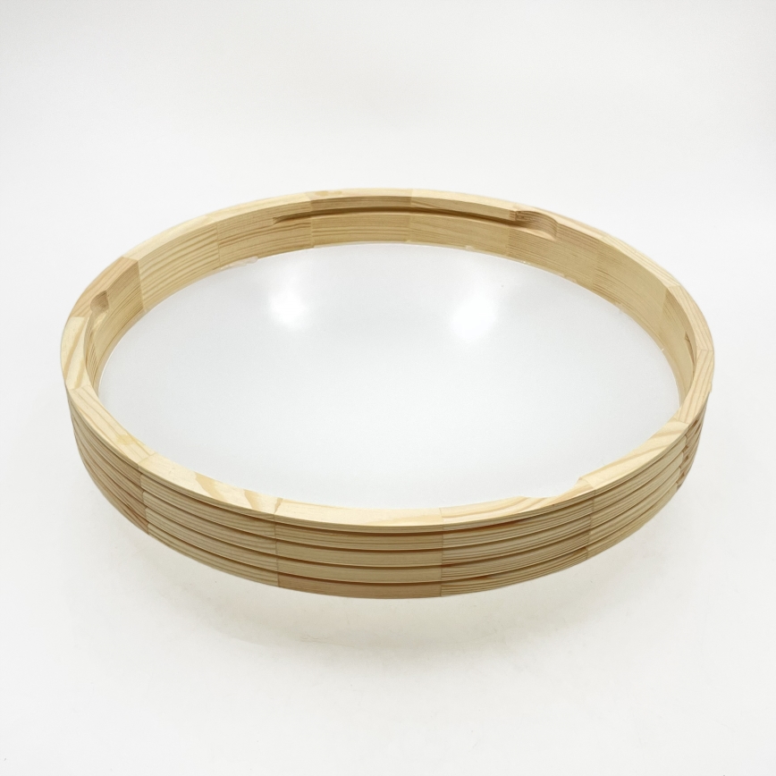 Stropní svítidlo NATURAL MODERN SLIM 2xE27/15W/230V pr. 37,5 cm borovice
