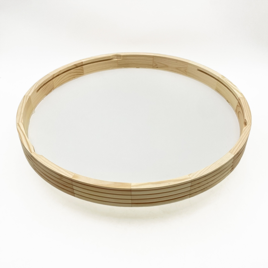 Stropní svítidlo NATURAL MODERN SLIM 3xE27/15W/230V pr. 47,5 cm borovice