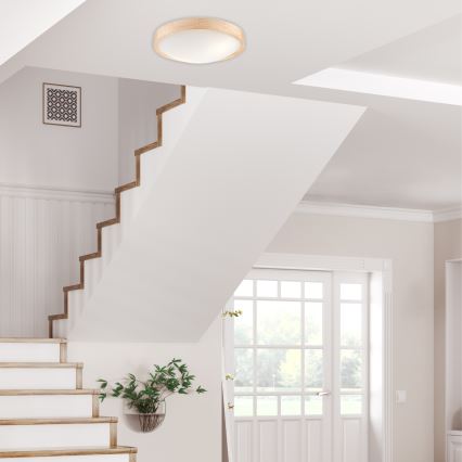 Stropní svítidlo NATURAL SLIM 2xE27/60W/230V pr. 37 cm borovice