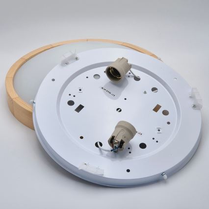 Stropní svítidlo NATURAL SLIM 2xE27/60W/230V pr. 37 cm borovice