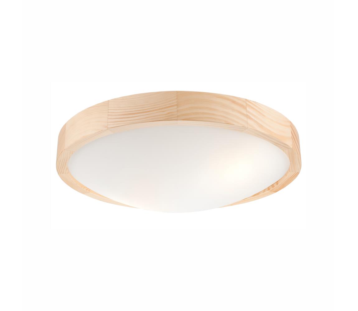 Lamkur Stropní svítidlo NATURAL SLIM 2xE27/60W/230V ø 37 cm borovice LA41254