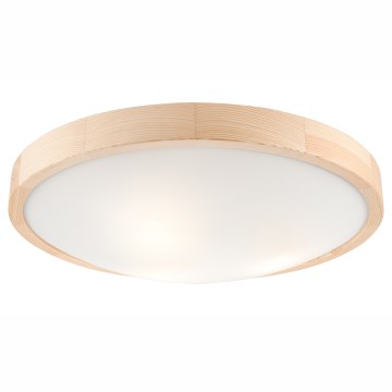 Stropní svítidlo NATURAL SLIM 3xE27/60W/230V pr. 47 cm borovice