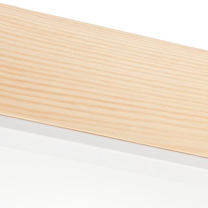 Stropní svítidlo NATURAL SQUARE 4xE27/15W/230V 39x39 cm borovice/bílá