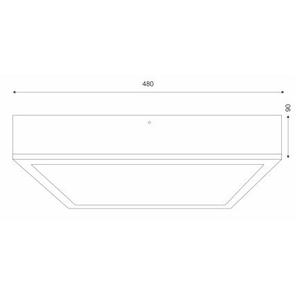 Stropní svítidlo NATURAL SQUARE 4xE27/15W/230V 48x48 cm borovice/bílá