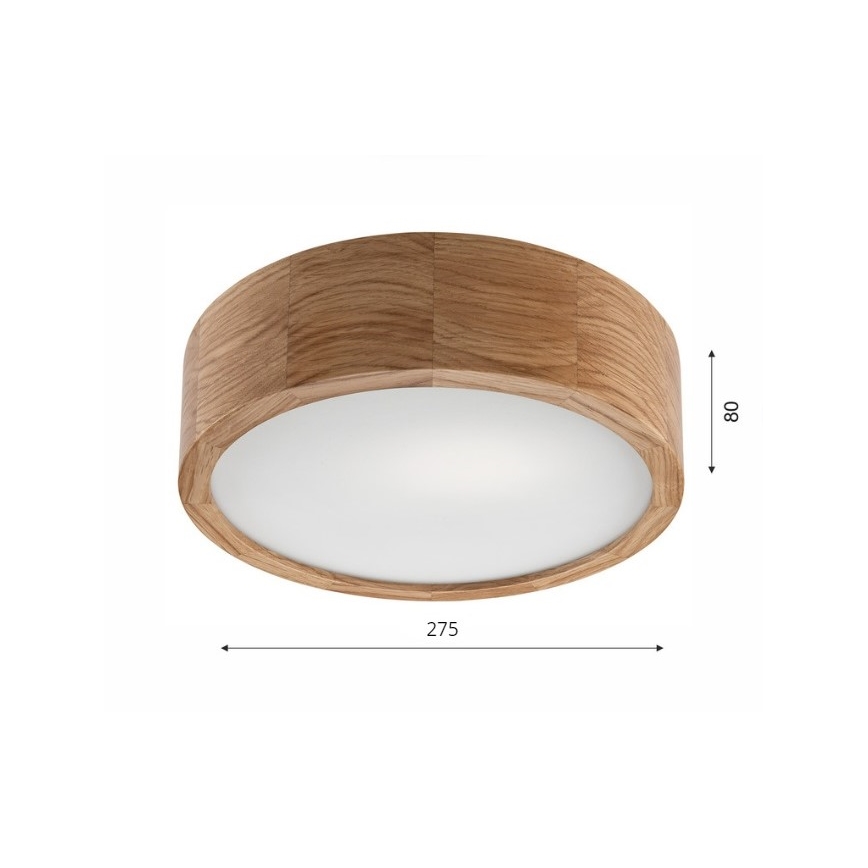 Stropní svítidlo OAK 1xE27/60W/230V dub pr. 27,5 cm