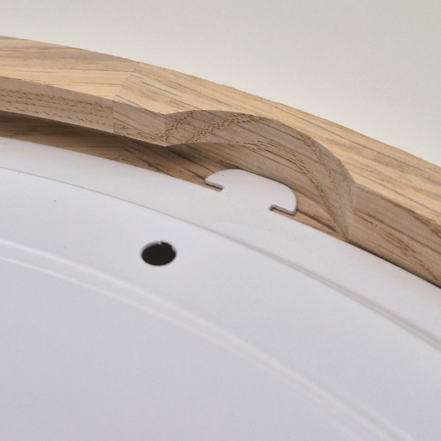 Stropní koupelnové svítidlo OAK 2xE27/15W/230V IP54 dub ø 27 cm