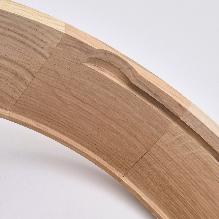 Stropní koupelnové svítidlo OAK 2xE27/15W/230V IP54 dub ø 27 cm