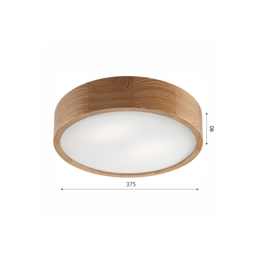Stropní svítidlo OAK 2xE27/60W/230V dub ø 37,5 cm