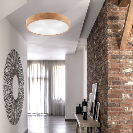 Stropní svítidlo OAK 4xE27/60W/230V ø 57,5 cm dub