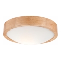 Stropní svítidlo OAK SLIM 1xE27/60W/230V dub pr. 27 cm