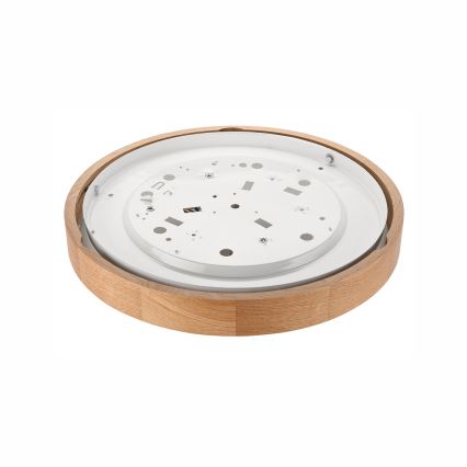Stropní svítidlo OAK SLIM 2xE27/60W/230V dub pr. 37 cm