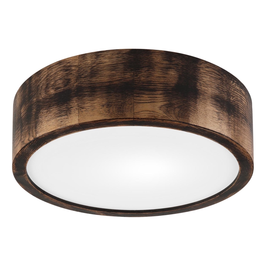 Stropní svítidlo OAK SMOKY 1xE27/15W/230V ø 27,5 cm dub/tmavě hnědá