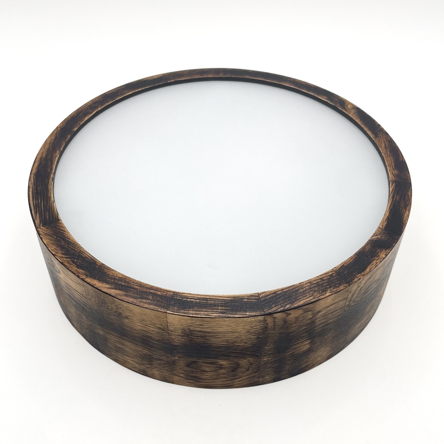 Stropní svítidlo OAK SMOKY 1xE27/15W/230V ø 27,5 cm dub/tmavě hnědá