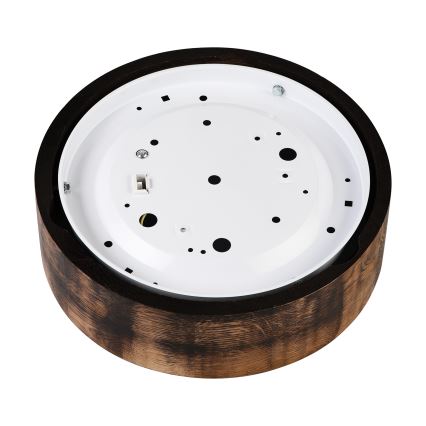 Stropní svítidlo OAK SMOKY 1xE27/15W/230V ø 27,5 cm dub/tmavě hnědá