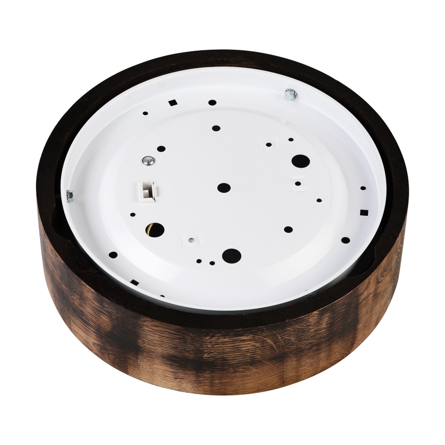 Stropní svítidlo OAK SMOKY 1xE27/15W/230V ø 27,5 cm dub/tmavě hnědá