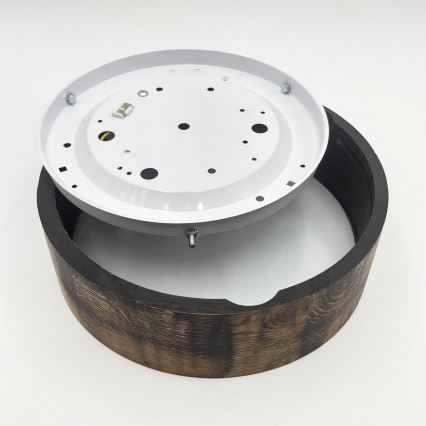 Stropní svítidlo OAK SMOKY 1xE27/15W/230V ø 27,5 cm dub/tmavě hnědá