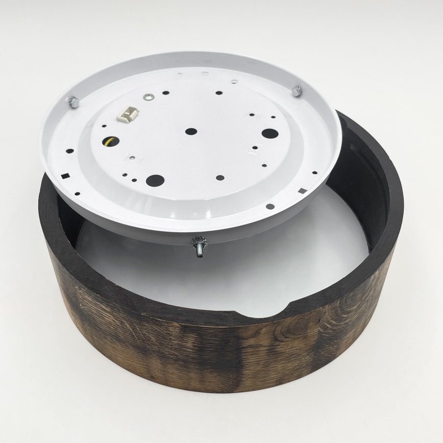 Stropní svítidlo OAK SMOKY 1xE27/15W/230V ø 27,5 cm dub/tmavě hnědá