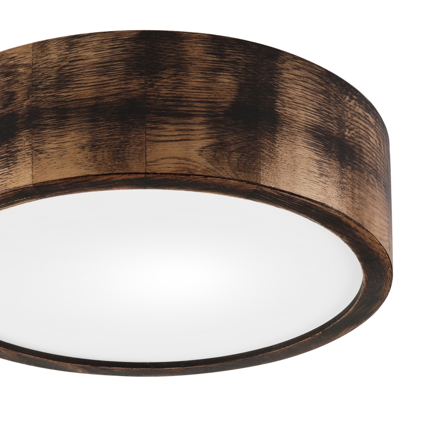 Stropní svítidlo OAK SMOKY 1xE27/15W/230V ø 27,5 cm dub/tmavě hnědá