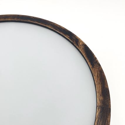 Stropní svítidlo OAK SMOKY 1xE27/15W/230V ø 27,5 cm dub/tmavě hnědá