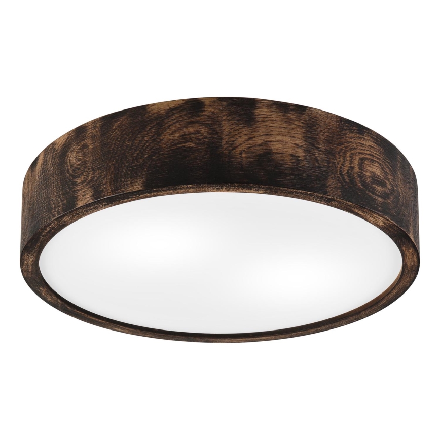 Stropní svítidlo OAK SMOKY 2xE27/15W/230V ø 37,5 cm dub/tmavě hnědá