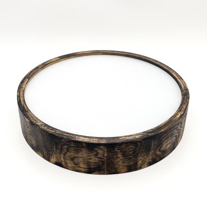 Stropní svítidlo OAK SMOKY 2xE27/15W/230V ø 37,5 cm dub/tmavě hnědá