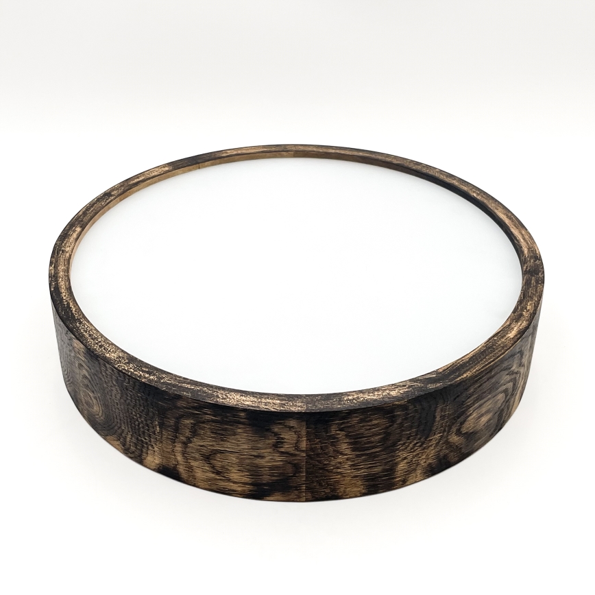 Stropní svítidlo OAK SMOKY 2xE27/15W/230V ø 37,5 cm dub/tmavě hnědá