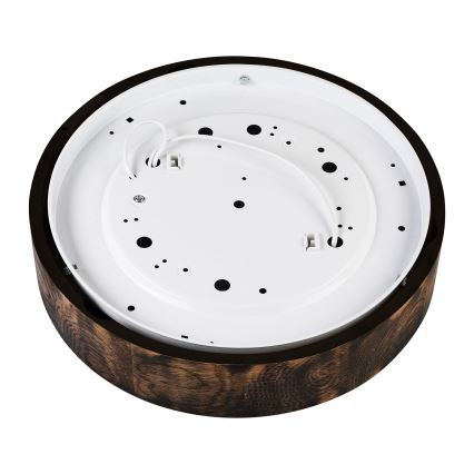 Stropní svítidlo OAK SMOKY 2xE27/15W/230V ø 37,5 cm dub/tmavě hnědá