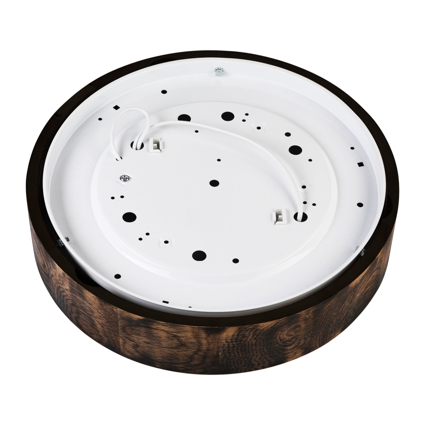 Stropní svítidlo OAK SMOKY 2xE27/15W/230V ø 37,5 cm dub/tmavě hnědá