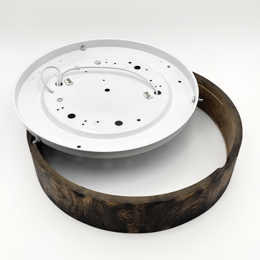 Stropní svítidlo OAK SMOKY 2xE27/15W/230V ø 37,5 cm dub/tmavě hnědá