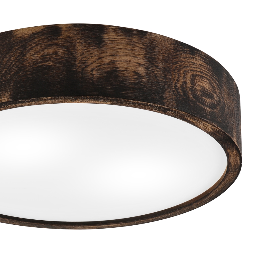 Stropní svítidlo OAK SMOKY 2xE27/15W/230V ø 37,5 cm dub/tmavě hnědá