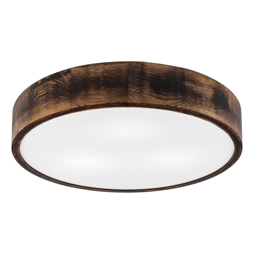 Stropní svítidlo OAK SMOKY 3xE27/15W/230V ø 47,5 cm dub/tmavě hnědá