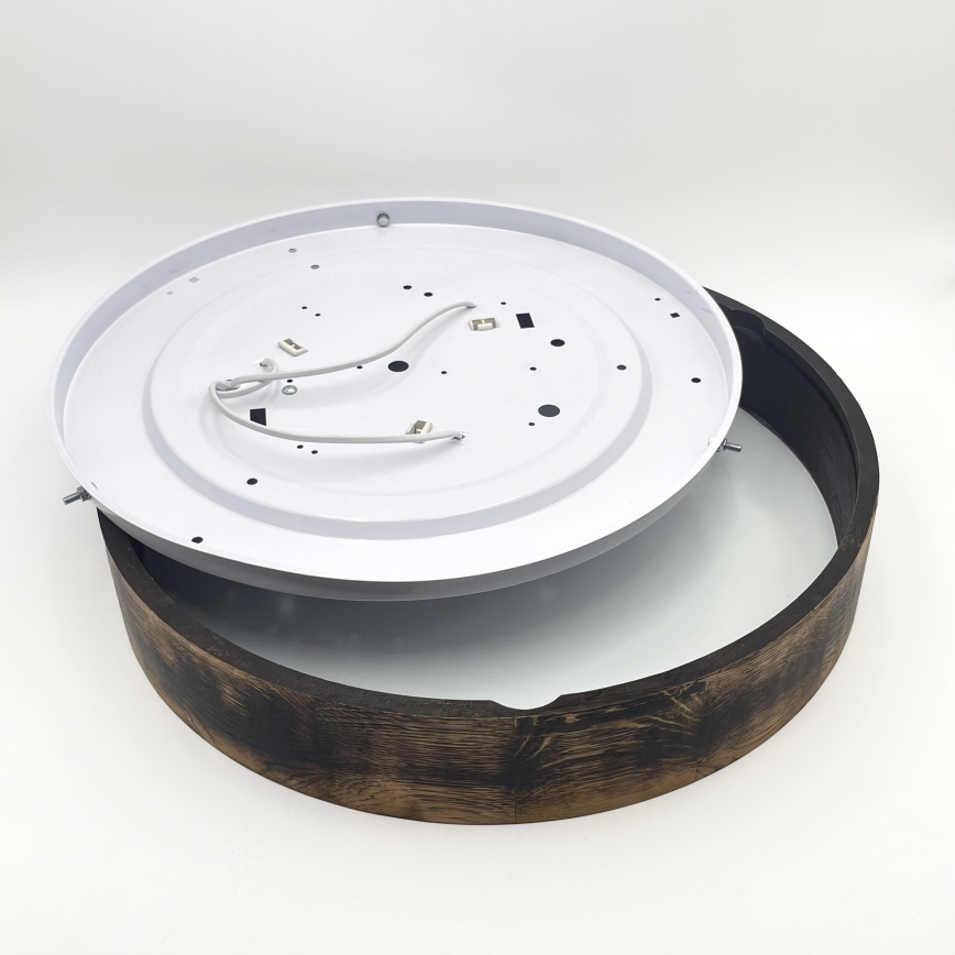 Stropní svítidlo OAK SMOKY 3xE27/15W/230V ø 47,5 cm dub/tmavě hnědá