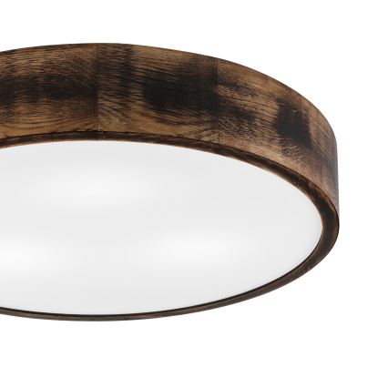 Stropní svítidlo OAK SMOKY 3xE27/15W/230V ø 47,5 cm dub/tmavě hnědá