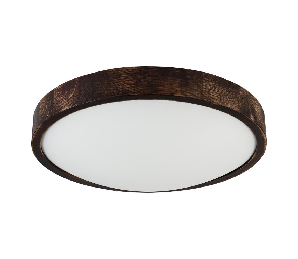 Stropní svítidlo OAK SMOKY SLIM 2xE27/15W/230V pr. 37 cm dub/tmavě hnědá LD-PD-8.2 – Alasans