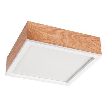 Stropní svítidlo OAK SQUARE 2xE27/15W/230V 31x31 cm dub/bílá