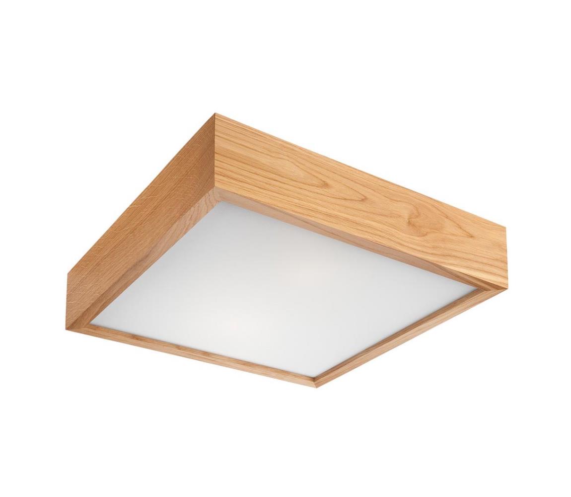 Lamkur Stropní svítidlo OAK SQUARE 2xE27/60W/230V dub 37,5 cm LA40783