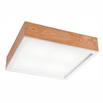 Stropní svítidlo OAK SQUARE 4xE27/15W/230V 39x39 cm dub/bílá