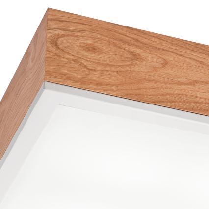 Stropní svítidlo OAK SQUARE 4xE27/15W/230V 39x39 cm dub/bílá