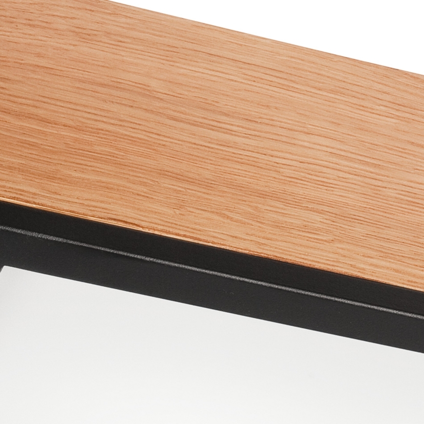 Stropní svítidlo OAK SQUARE 4xE27/15W/230V 39x39 cm dub/černá