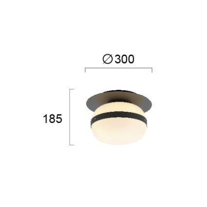 Stropní svítidlo PALMA 1xE27/40W/230V černá