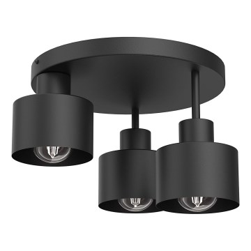 Stropní svítidlo PARKLA 3xE27/15W/230V černá